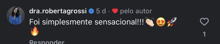 Comentário de participante da Imersão PQV