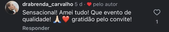 Comentário de participante da Imersão PQV