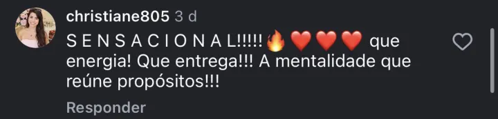 Comentário de participante da Imersão PQV